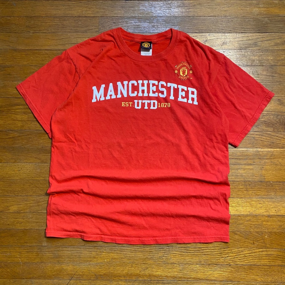 Manchester United Mens Red Graphic T-Shirt Official Merchandise L